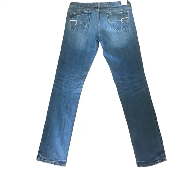 American Eagle Slim Old School Stretch Jean Med Wash Size 12X31 Mid Rise - Image 2