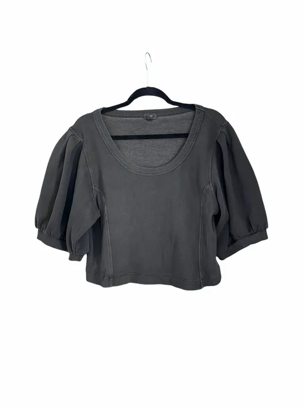 Aerie Lightweight Ribbed Short Sleeve Sweatshirt Size XL - Image 4
