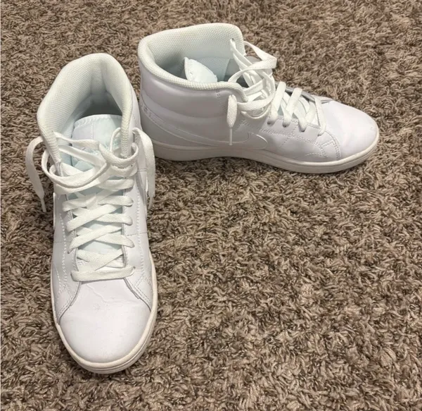 Nike Court Borough Mid 2 White High Top Sneakers Women’s Size 9 - Image 2