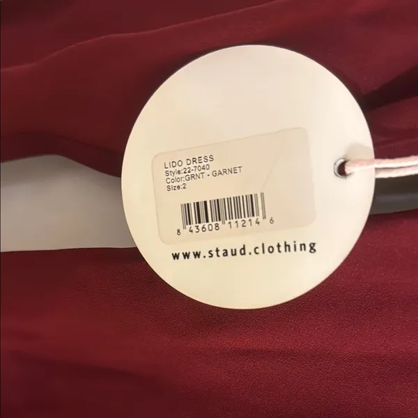 STAUD Deep Red Maxi Dress - Image 3