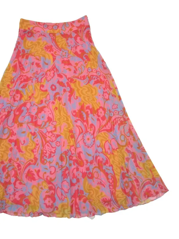 Sézane NWT Dune in Wonderland Print Pleated Chiffon A-line Midi Skirt 36 / US 4 - Image 6