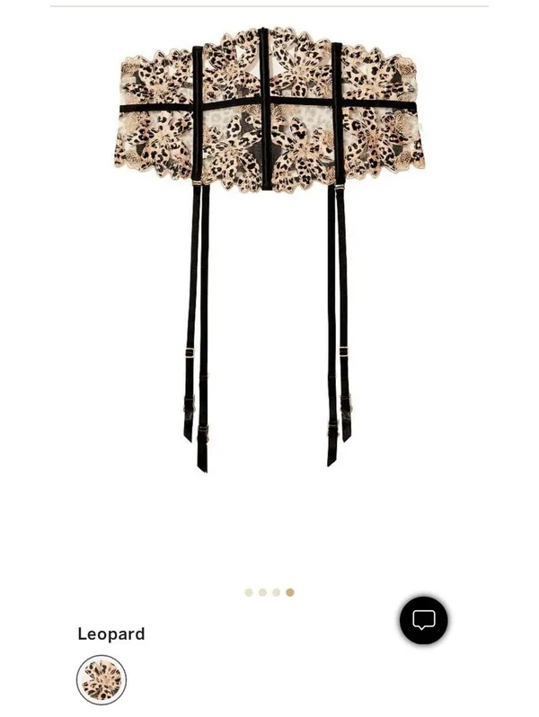 NWT Victoria’s Secret Lace Waist clincher Garter Hooks Xs/S Animal Print Floral - Image 12