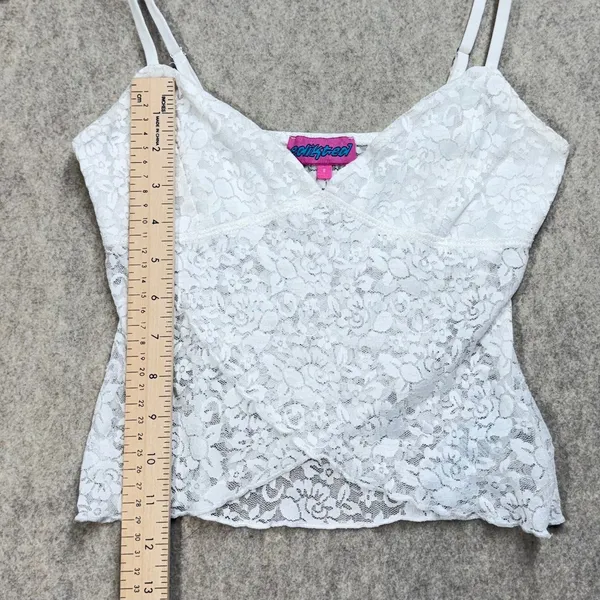 Edikted White‎ Floral Lace Crossover Camisole Top Small Coquette Fairy Soft Girl - Image 5