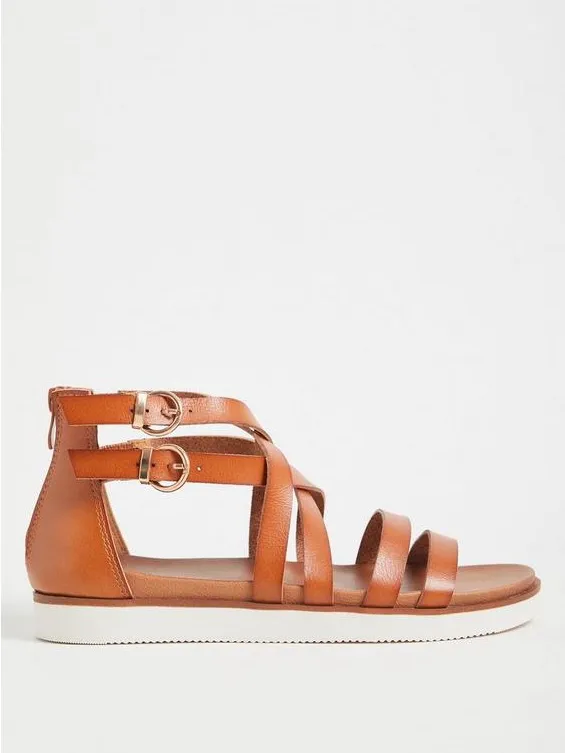 Torrid Tan Strappy Gladiator Sandals Size 9.5 Wide - Image 2
