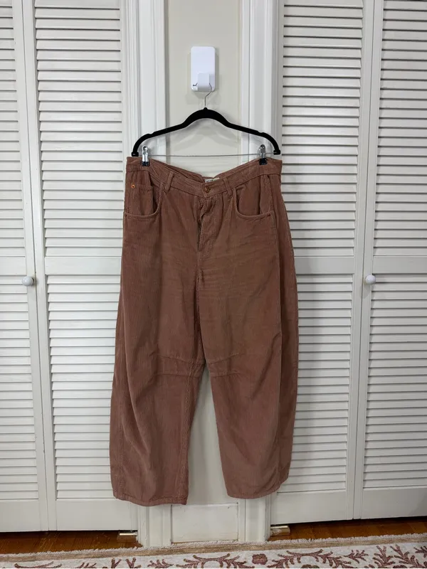 Free people Good Luck Mid-Rise Cord Barrel Jeans - Image 2