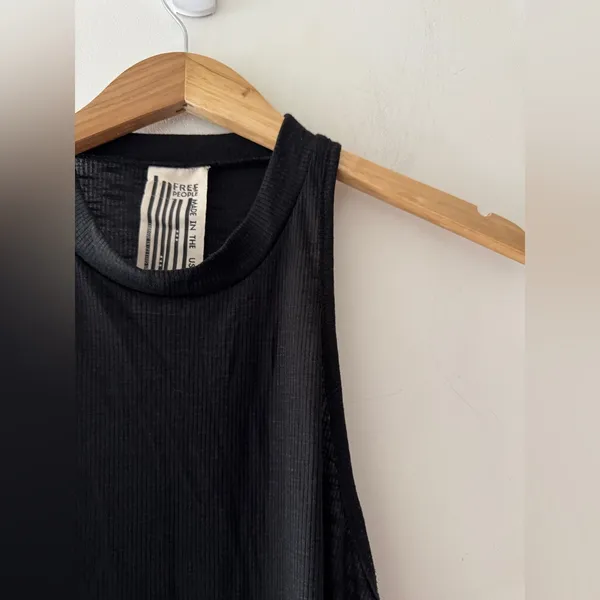 Free‎ People We The Free Long Tank Top Ribbed Racerback Womens Sleeveless Black - Image 3