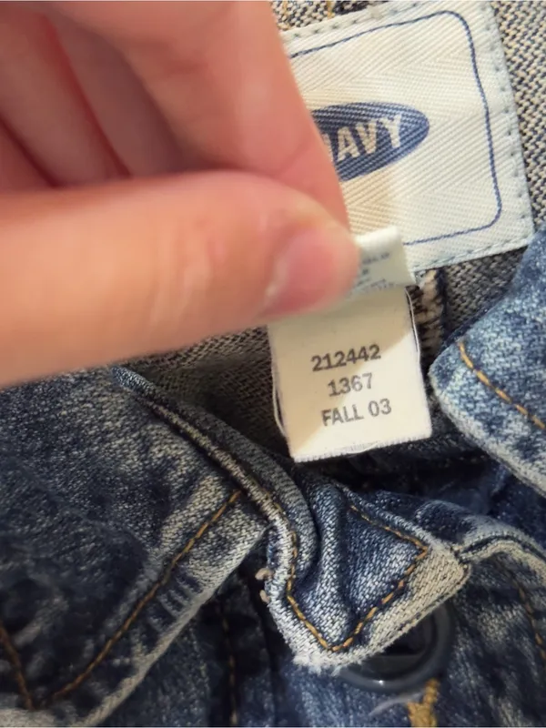 Y2K Old Navy Denim Utility Jacket - Blue - Image 3