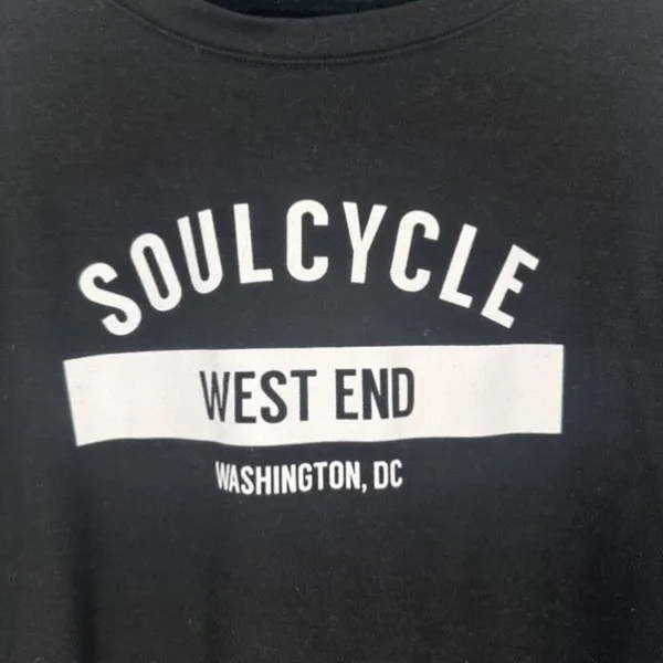 SoulCycle West End Washington DC Large Black‎ Spellout Pullover Sweatshirt - Image 7
