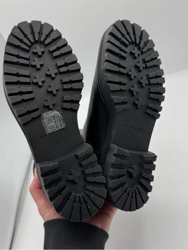 Everlane‎ The Lug Chelsea Boot oiled Black size 5 new in box - Image 4
