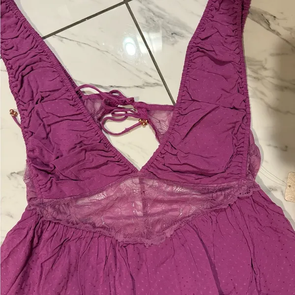 Free people spring fling romper size large purple NWT - Image 4