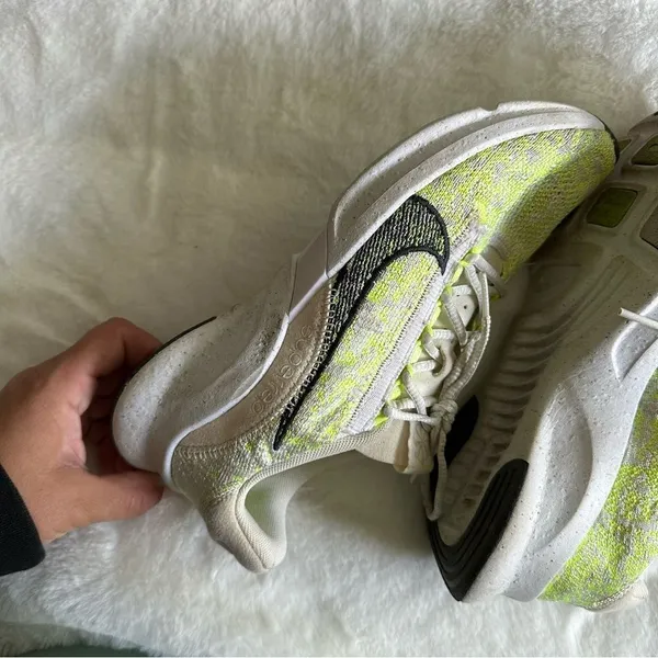 Nike Women's SuperRep Go 3 Flyknit Sneakers Neon Yellow White Size 7 - Image 7