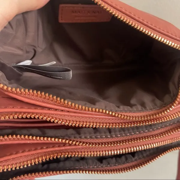 Matt & Nat Triple 3 Zip Vegan Leather Crossbody Bag - Image 11