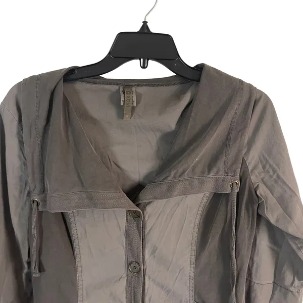 XCVI Y2k Size Small Army Green Utility Button Light‎ Jacket Going Out Academia - Image 2