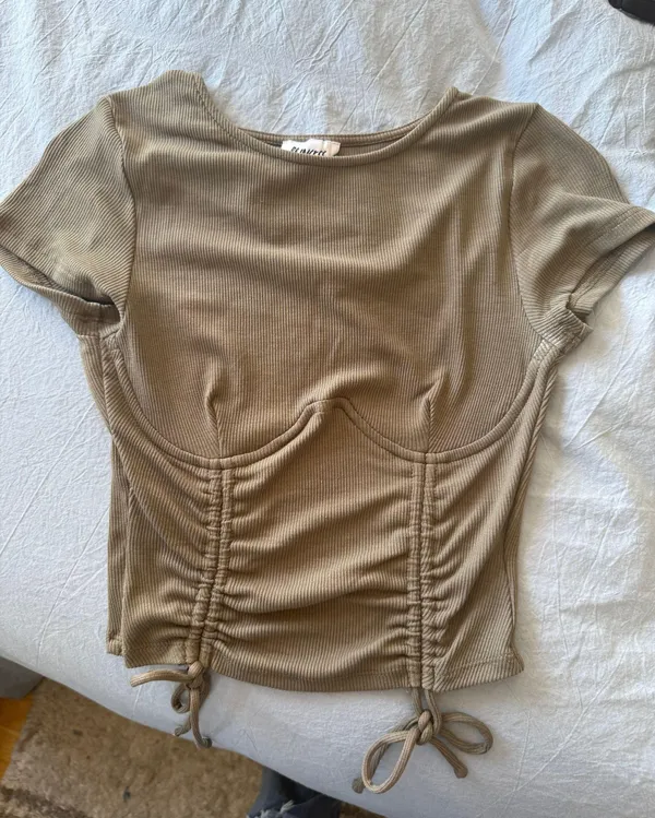 Princess Polly Stormi Top Khaki - Image 6