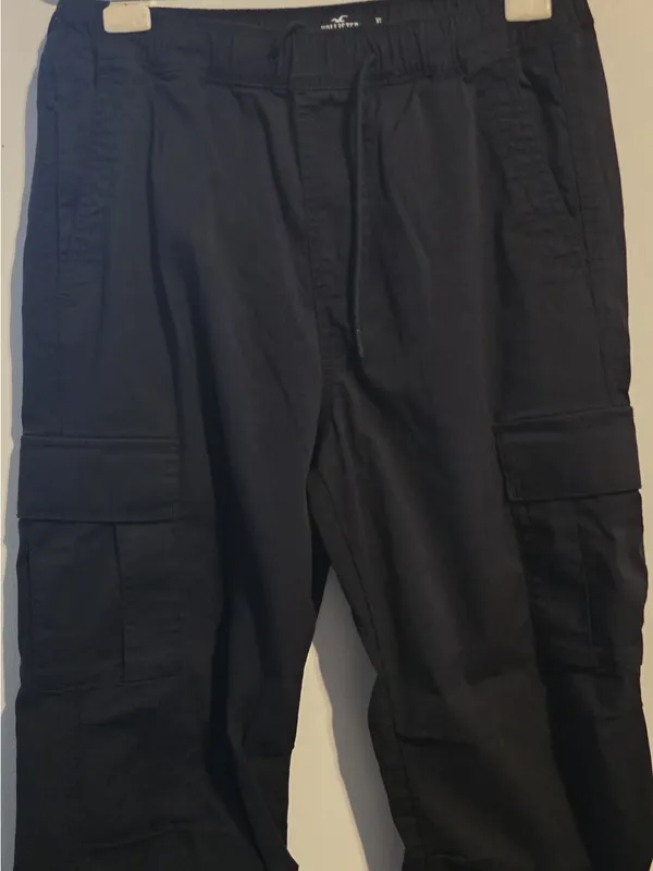 Hollister Wide-Leg Black Cargo Pants - Image 6