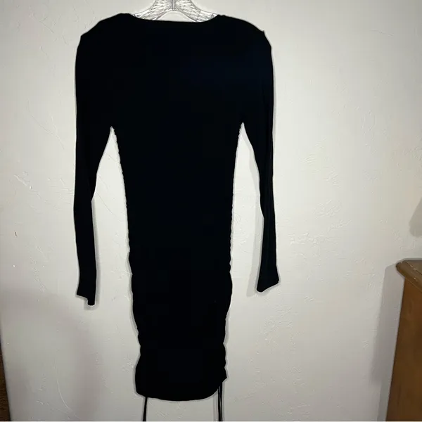 Lioness Black Easy‎ Village Long Sleeve Cinched Sides Sweater Dress - Image 10