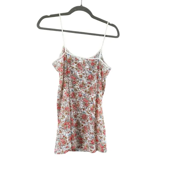 Women's ZENANA OUTFITTERS Floral Lace Trim Camisole L White Pink - Image 9