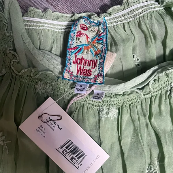 NWT Johnny Was Siren Midi Dress – Green (XL) - Image 7