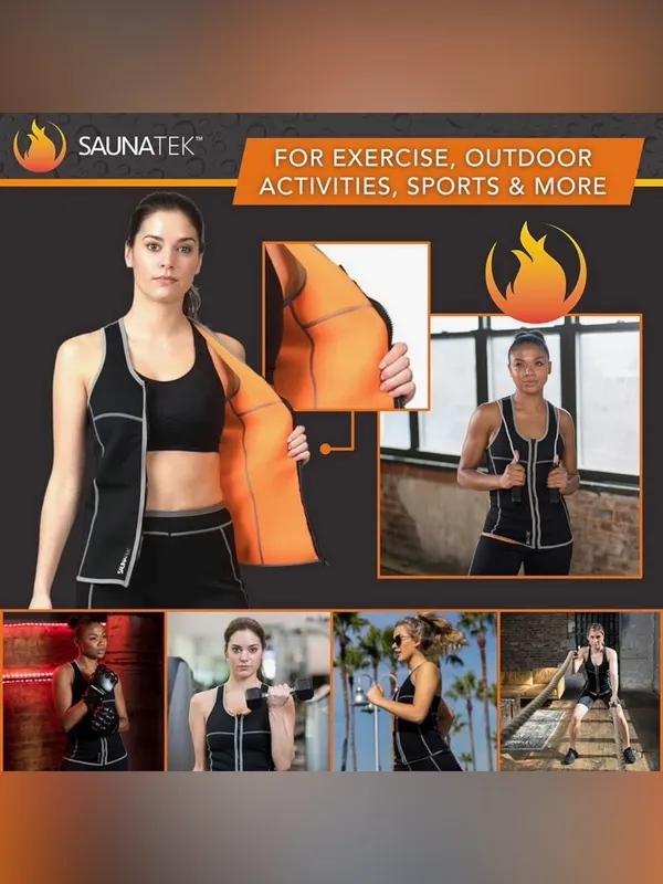 Saunatek Sauna Sweat Suit Vest for Exercise and Heat Training women’s medium - Image 11