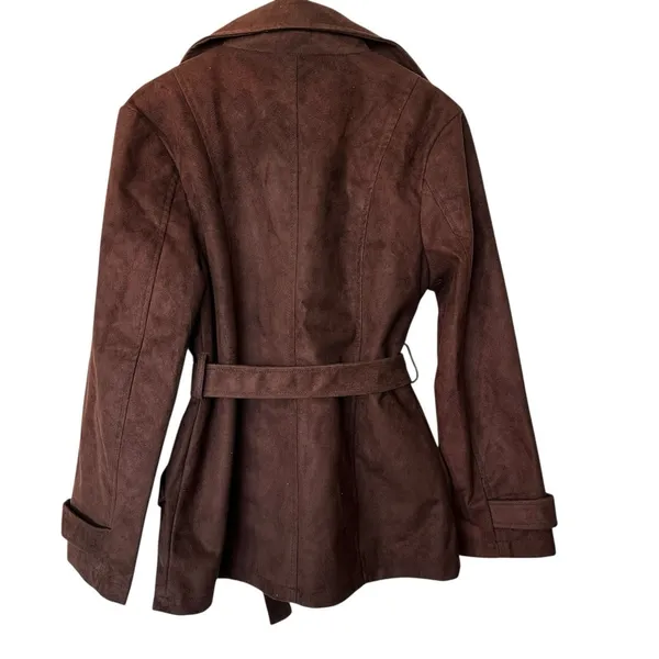 Armani Collezioni NWT Suede Jacket Sz M Suede chocolate brown leather - Image 2