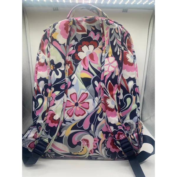 Vera Bradley Mod Paisley Pink Blue Lighten Up Essential Backpack School Travel - Image 5