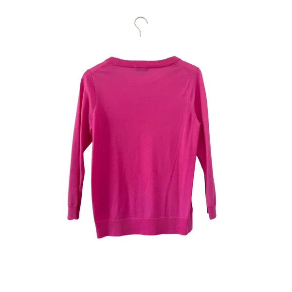 J.Crew Pink 100% Merino Wool Lightweight Crewneck Sweater Size M - Image 9