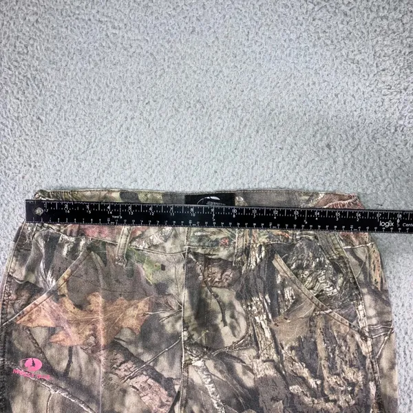 Mossy Oak Cargo Pants Women Medium Camo‎ Break-Up Pink Logo Drawstring Hem - Image 4