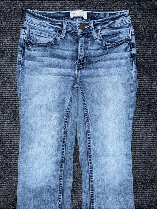 Buckle BKE Stella Mid Rise Slim Fit Bootcut Jeans Sz 25 x 28.5 SHORT flaw - Image 3