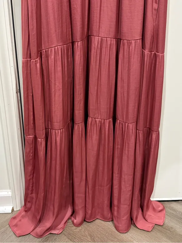 Liverpool Rose Satin Midi Dress Large - Image 7