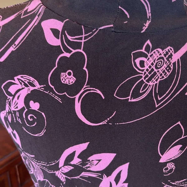 Floral Sleeveless Top Brown Pink - Image 6