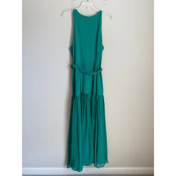 NWT Hutch Belted Maxi Dress Women Size 16W 2026 Style Green Belted Pleated - Image 4