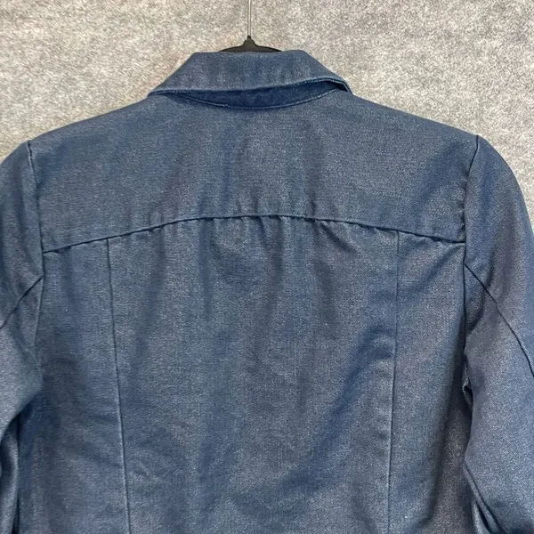GAP‎ Jean Jacket Women's Small Indigo Denim Cotton Button Front Dark Wash Blue - Image 13