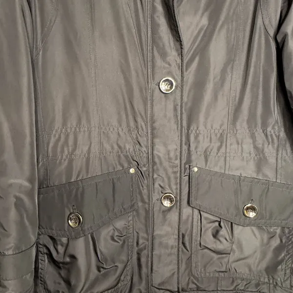 Forecaster of Boston Black Coat Womens Small Zip Up Button Adjustable‎ Jacket - Image 16
