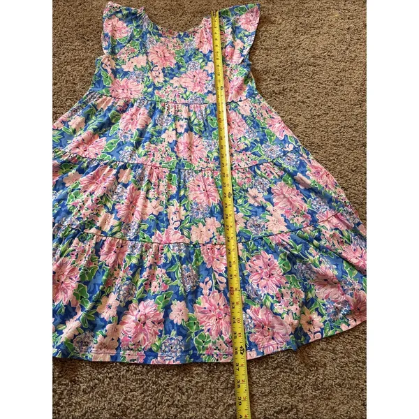 Lilly Pulitzer Kawai Flutter Sleeve V-Neck Dress Multi Spring in Your Step M - Image 6
