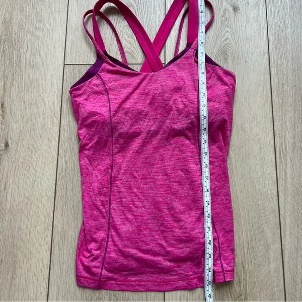 Lululemon Run For Gold Tank Hot Pink Magenta Running Tank Top Sports Bra Size 8 - Image 10