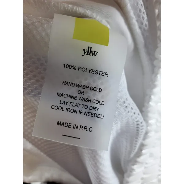 YLLW Snap Tearaway Track Pants Womens S White Striped Patch Sporty Streetwear - Image 5