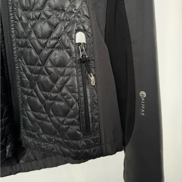 Halifax Traders Quilted Full Zip Hooded‎ Jacket in Black Size Extra Small - Image 2