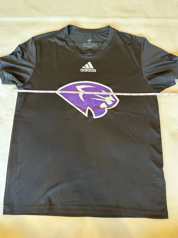 High Point University Gray Tee + Black Adidas Tee + Purple HPU Shorts Set Sz M - Image 2
