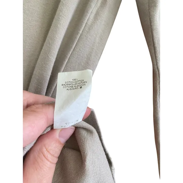 Petit Bateau Crewneck Light Tan Long Sleeve Tee Size XS - Image 6