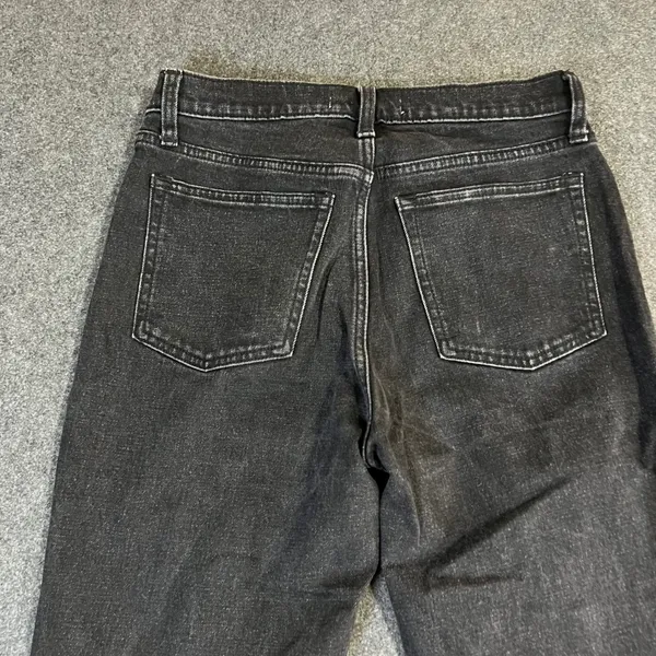 Abercrombie & Fitch High Rise‎ Skinny Jeans Black Front Seam Slit Hem 28 6L - Image 10