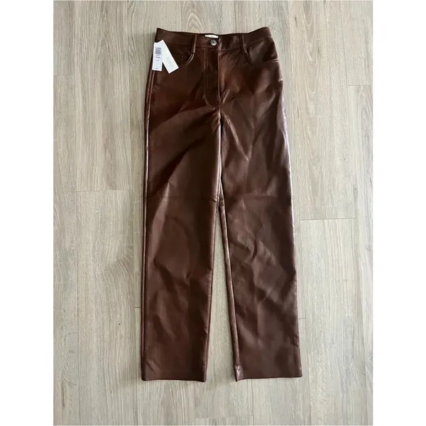Aritzia Wilfred Women’s The Melina Pant Cognac - Size 2 NWT - Image 2
