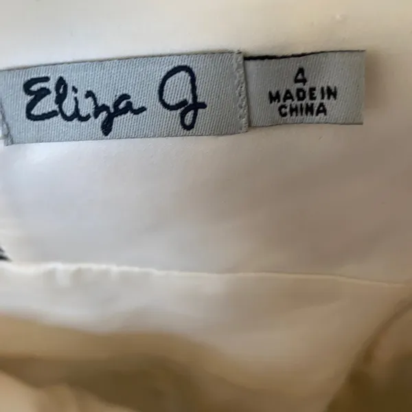 Eliza J Dress 4 Black & White Excellent Used Condition w/ Sash - Image 4