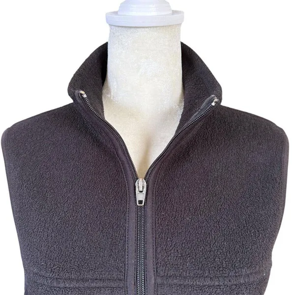 GAP zip up sleeveless mock neck black stretchy vest with pockets women's XS - Image 6