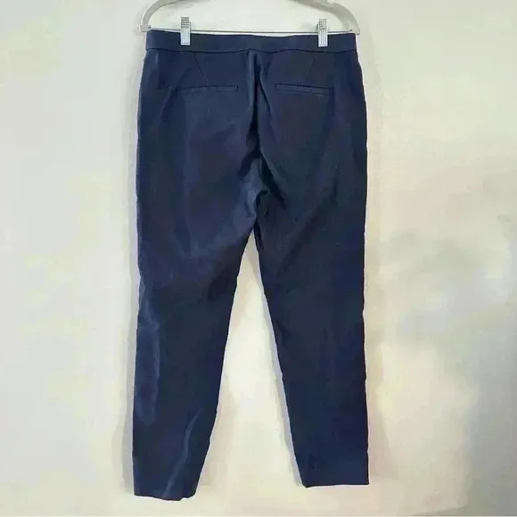 J Crew Womens Size 8 Dark Blue Casual Dress Pants Straight‎ Leg Stretch - Image 4
