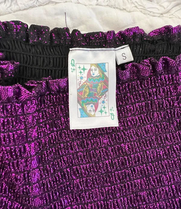 Queen of Sparkle Purple Swing Shorts - Image 2