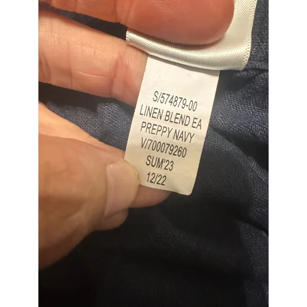 Banana Republic Navy Linen Blend Easy Short Elastic Waist 5in‎ Inseam Large L - Image 7