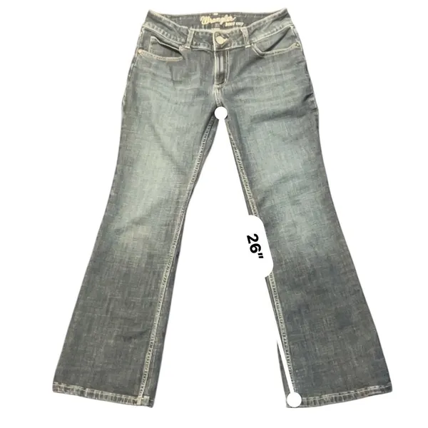 Wrangler Bootcut Jeans Womens 7x30 Dark Wash Stretch Denim 1009MWZDO - Image 6