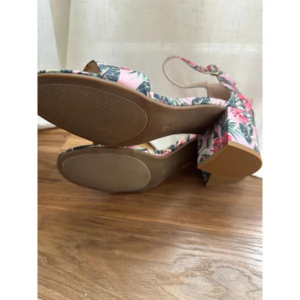 Serra Memory Foam Floral Strappy Sandals Heels - Image 6