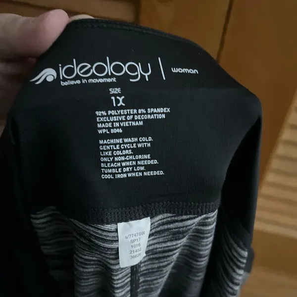 Ideology Womens Plus Size Space Dyed Cropped Leggings size 1X - Image 4