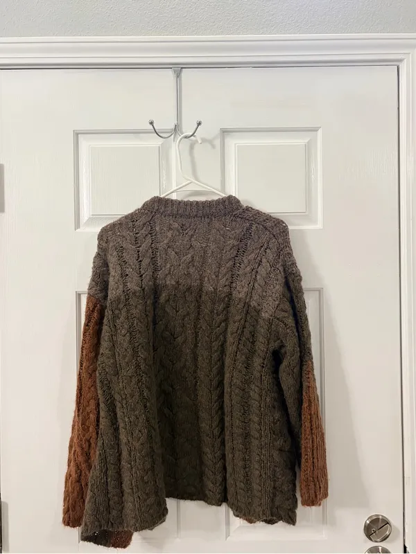 Anthropologie Cozy Colorblock Open-Front Women's Sweater Cardigan - Image 4